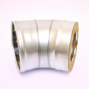 Сэндвич-колено 135" Ferrum Ф160х250 оцинкованная сталь (430/0,5мм)