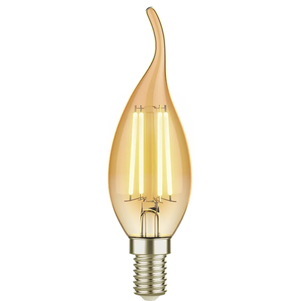 Лампа светодиодная Lexman Candle CF35 E14 220-240 В 4.5 Вт янтарная 470 лм теплый белый свет 82991693 STLM-2160356  - Вид №2