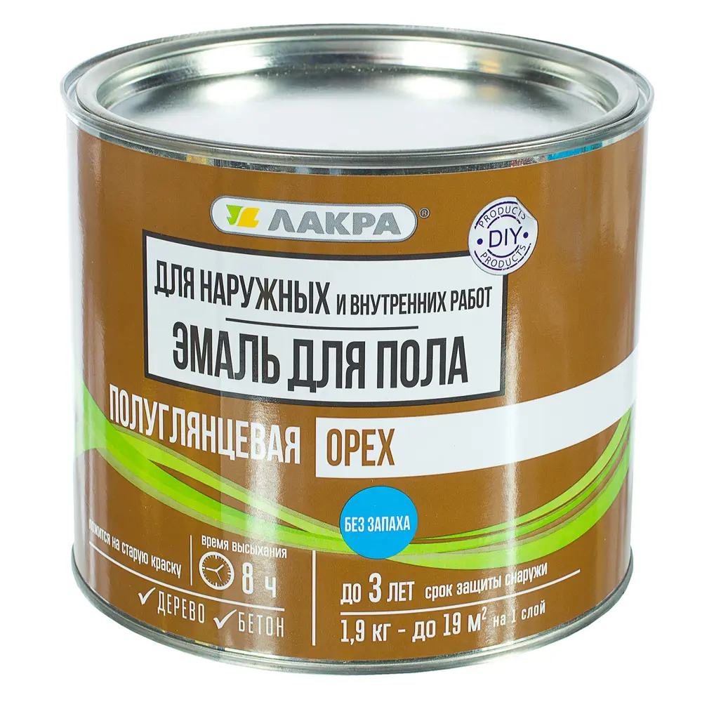 Эмаль для пола Лакра DIY цвет орех 1.9 кг STLM-2204345 - Вид №2