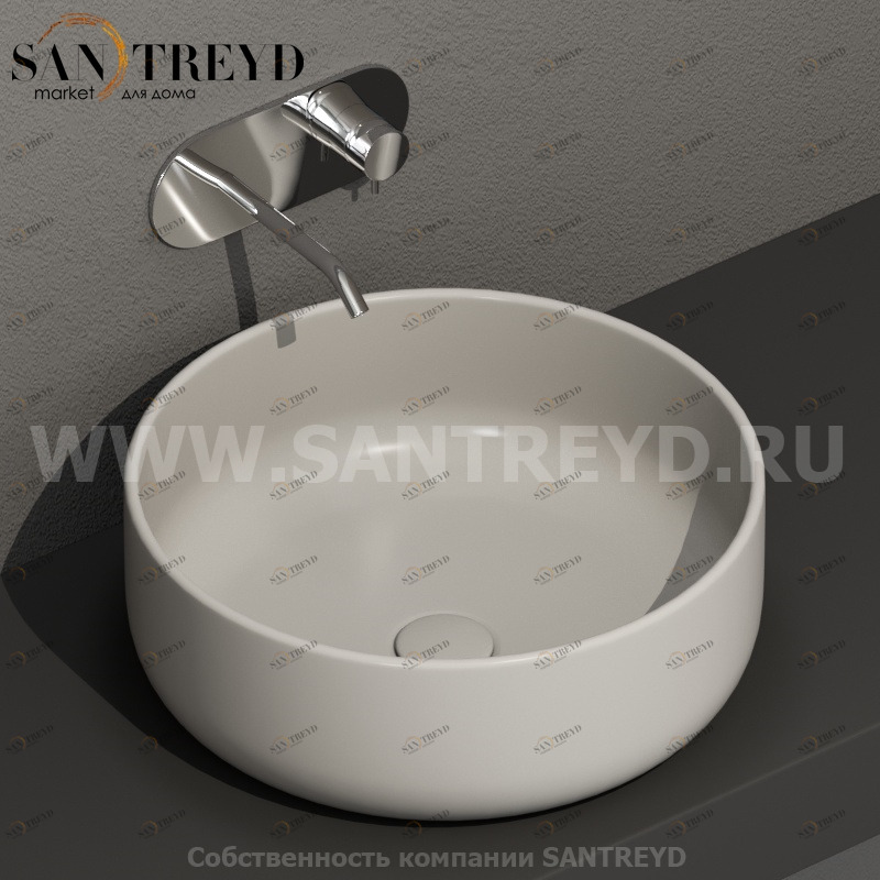 430259 Накладная раковина на столешницу  круглая Kerasan Nolita