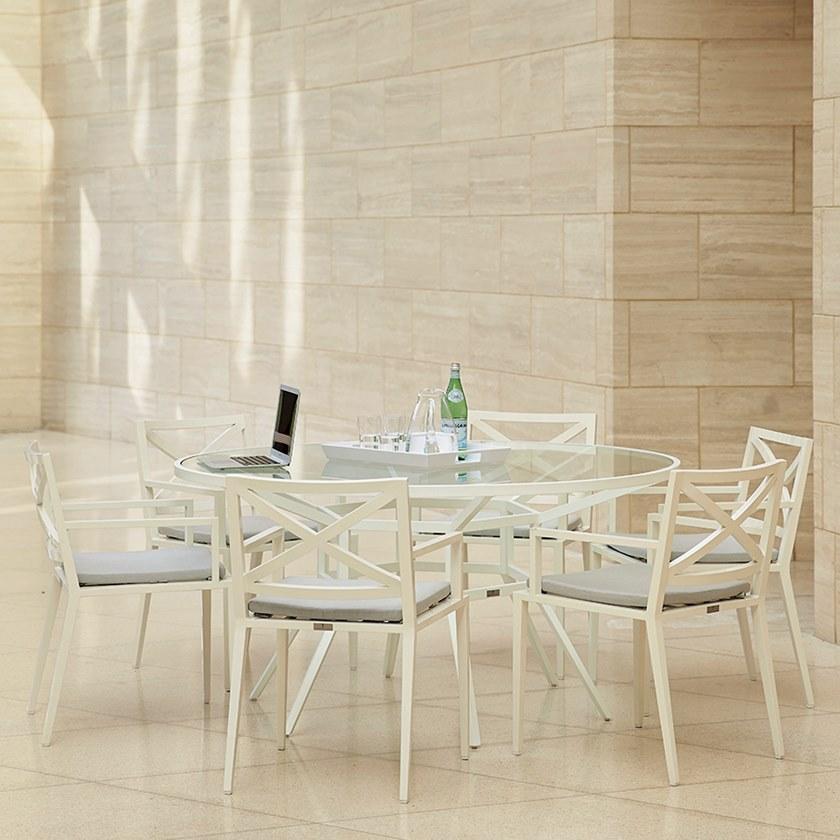 JANUS et Cie Стул из алюминия с порошковым покрытием и подлокотниками Azimuth sun-id-1361061 - Вид №9