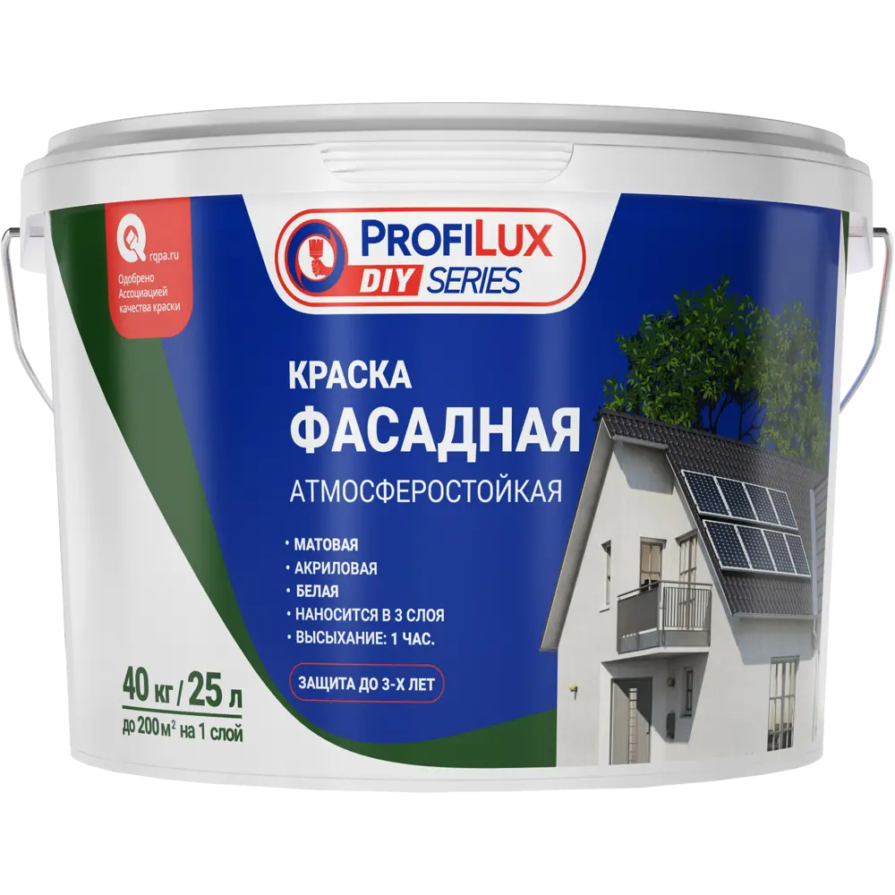 Фасадная краска PROFILUX для наружных работ - матовая белая основа 25 л 82572558 STLM-0030312 - Вид №1