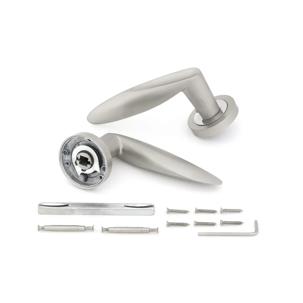 Дверные ручки Фабрика Замков A 110 PC, без запирания, комплект, цвет матовый хром STLM-2000341 - Вид №1