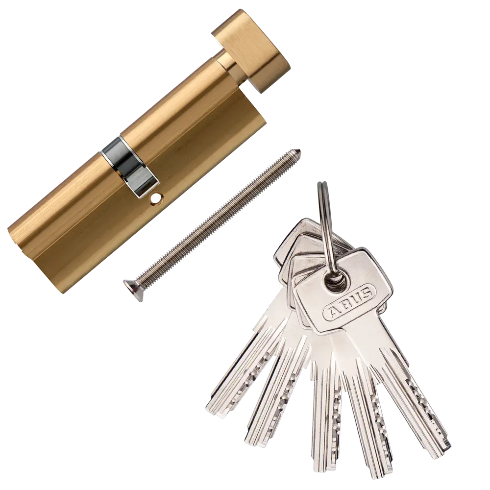 Цилиндр Abus 50х50 мм, ключ/вертушка, цвет золото 82389988 STLM-2097921 D6 - Вид №1