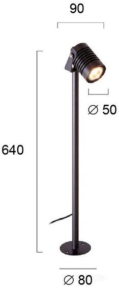 Terzo Light Регулируемый алюминиевый светодиодный проектор для улицы  V4229700  - Вид №1