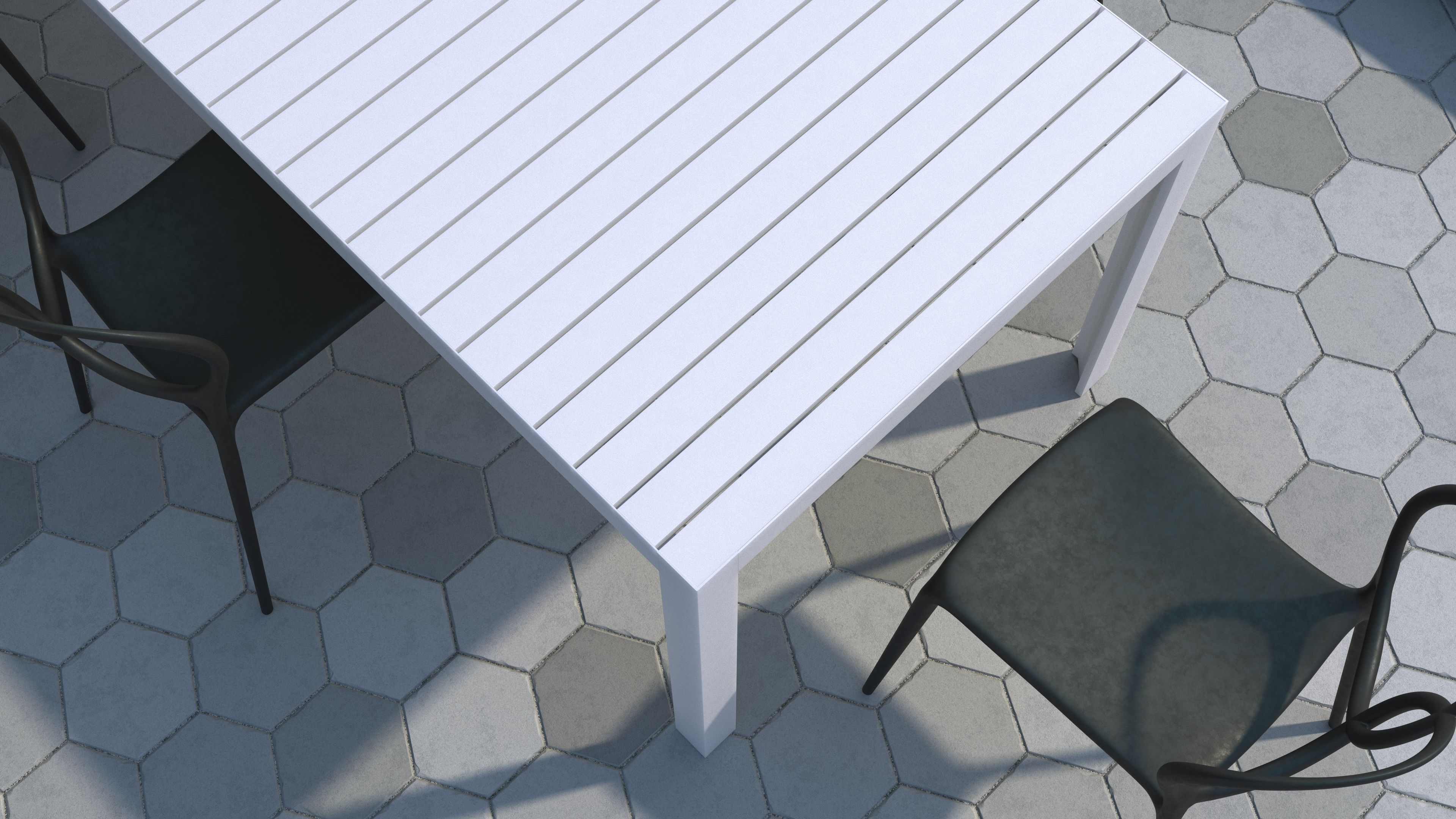 Алюминиевый прямоугольный садовый стол с порошковым покрытием Driade KALIMBA ARCH-00026253 - Вид №3