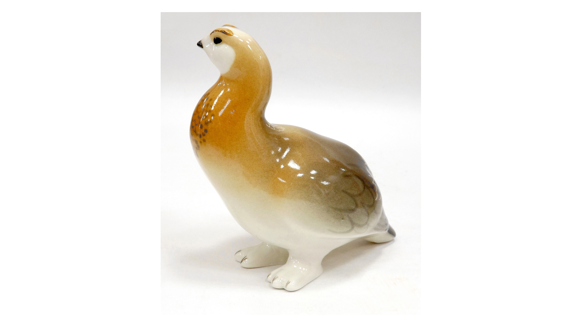 80363 Императорский фарфоровый завод Скульптура "Куропатка" Фарфор твердый  - Вид №1