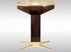 Woka Lamps Vienna Стол из дерева, латуни и стекла
