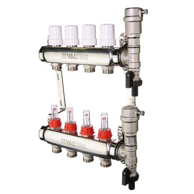 Коллекторная группа Valtec на 4 выхода для систем теплого пола 82575947 STLM-0030387