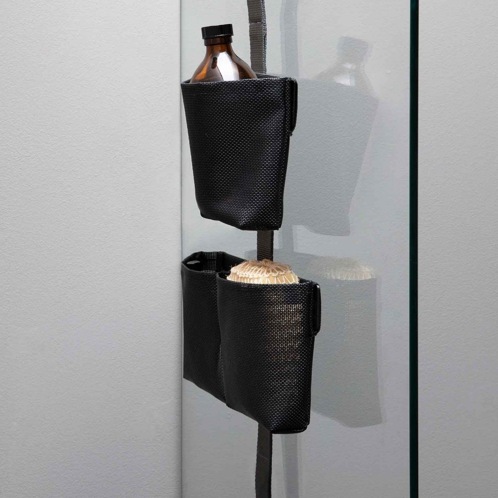 EVTPDCBSNEVER Life Design Дизайнерская душевая корзина с присосками - Ленточный душ  Черный  - Вид №2