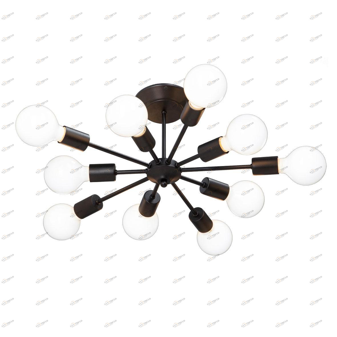 Потолочная люстра Vitaluce V4261-1/10PL VITALUCE ДИЗАЙНЕРСКИЕ 194238 Черный 