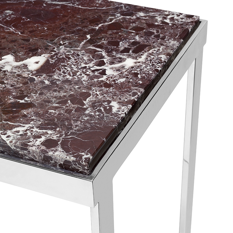 450184-48 ABHIKA КОНСОЛЬ ХРОМО МРАМОР H96,5 152,5X52 BURGUNDY  - Вид №5