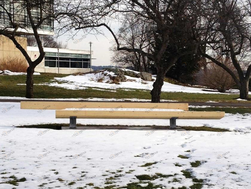 URBIDERMIS Скамья из клееного дерева со спинкой sun-id-1376674