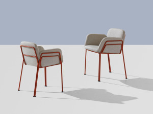 Мягкий тканевый стул с подлокотниками