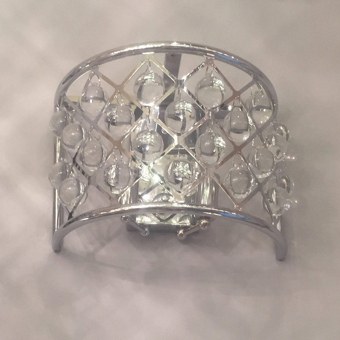 Светильник настенный прозрачный Spencer 2 Chrome KR0277W-2 DELIGHT COLLECTION  00-3882845 Прозрачный  - Вид №1