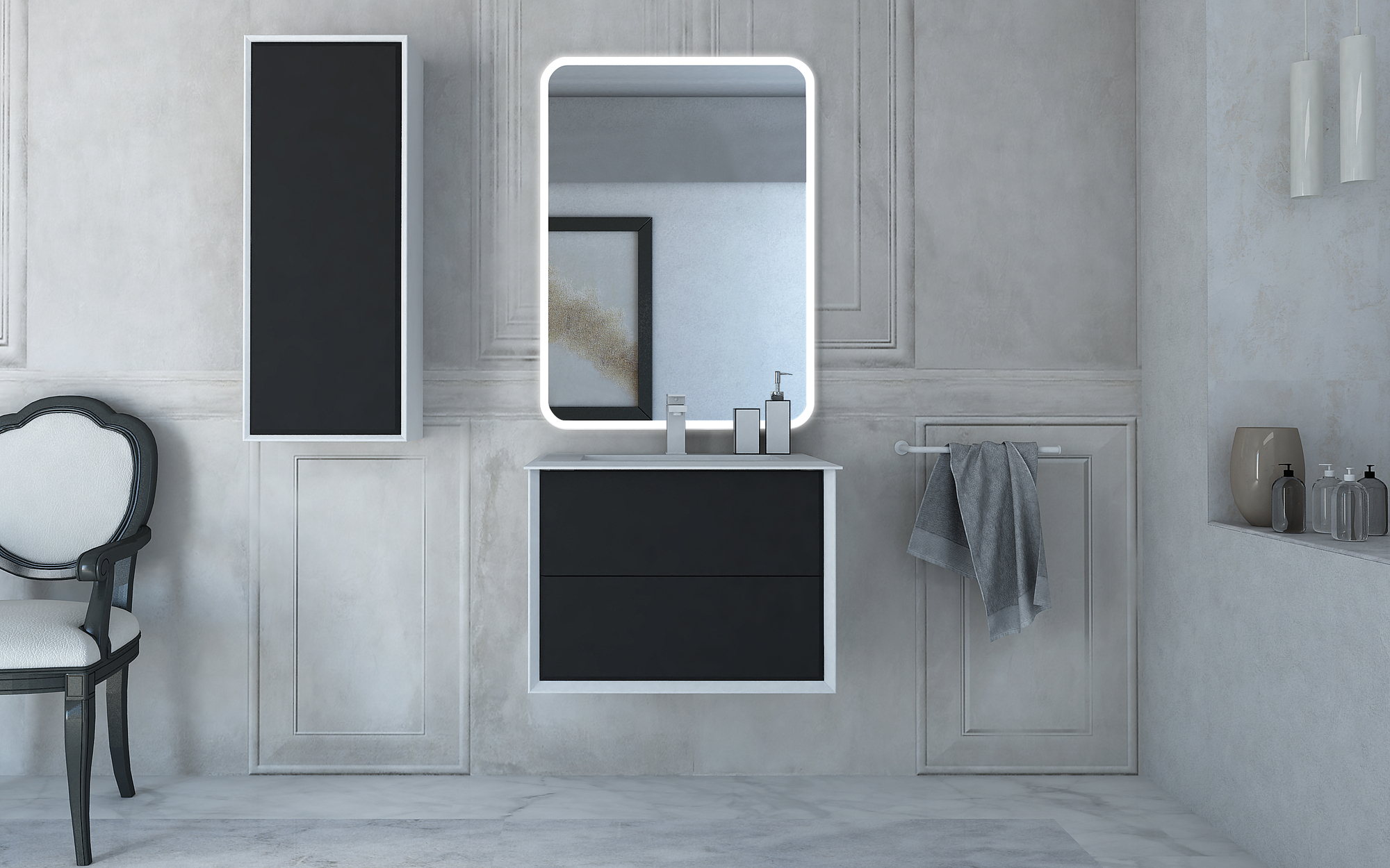 Мебель для ванной CEZARES BELLAGIO 70 Grafite - Вид №1