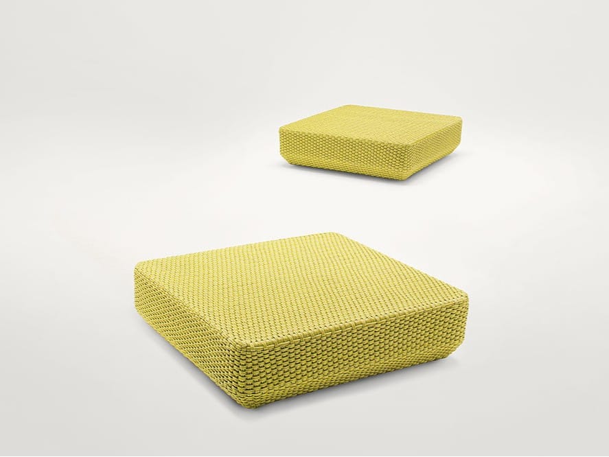 Квадратный садовый пуфик из веревки Paola Lenti Daydream ARCH-00070350