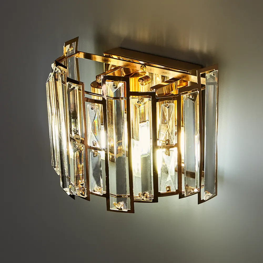 DE CITY Бра «Бриз 10» — золотой настенный светильник с двумя патронами 82312687 STLM-0024471 - Вид №1