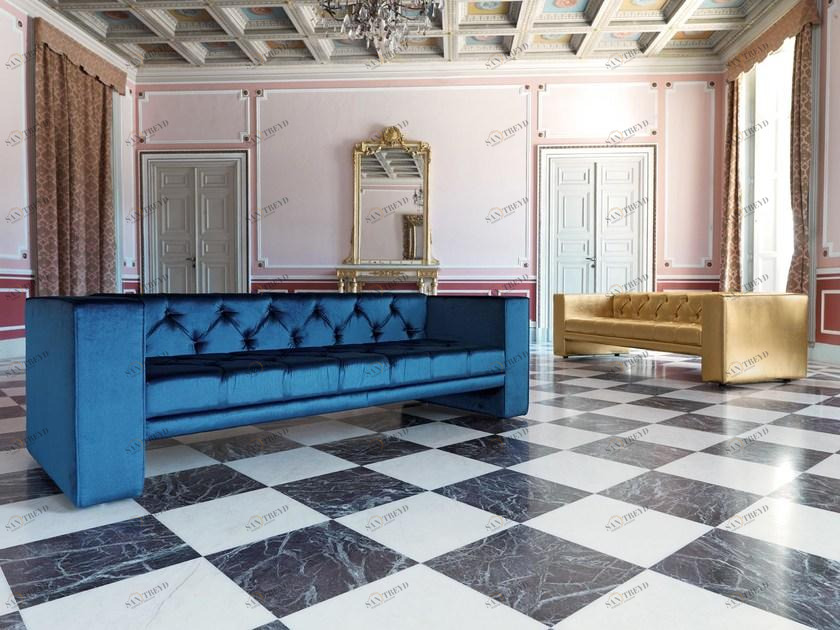 Domingo Salotti Тафтинговый 4-местный тканевый диван Tubby sun-id-1475235