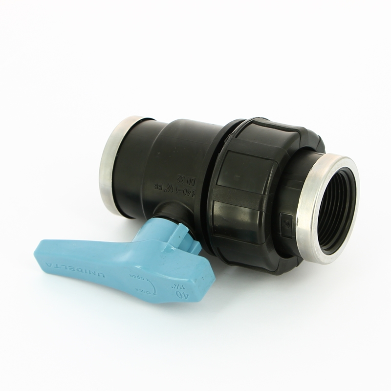 Кран ВВ Unidelta 1"1/4 для труб ПНД полипропилен PP-B 1073005005001 - Вид №3