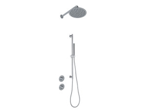 Настенная термостатическая душевая колонка из нержавеющей стали с ручным душем