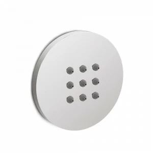 Graffio Ориентируемая круглая боковая форсунка Ø 75 мм, дождь, встраиваемая. BJ011