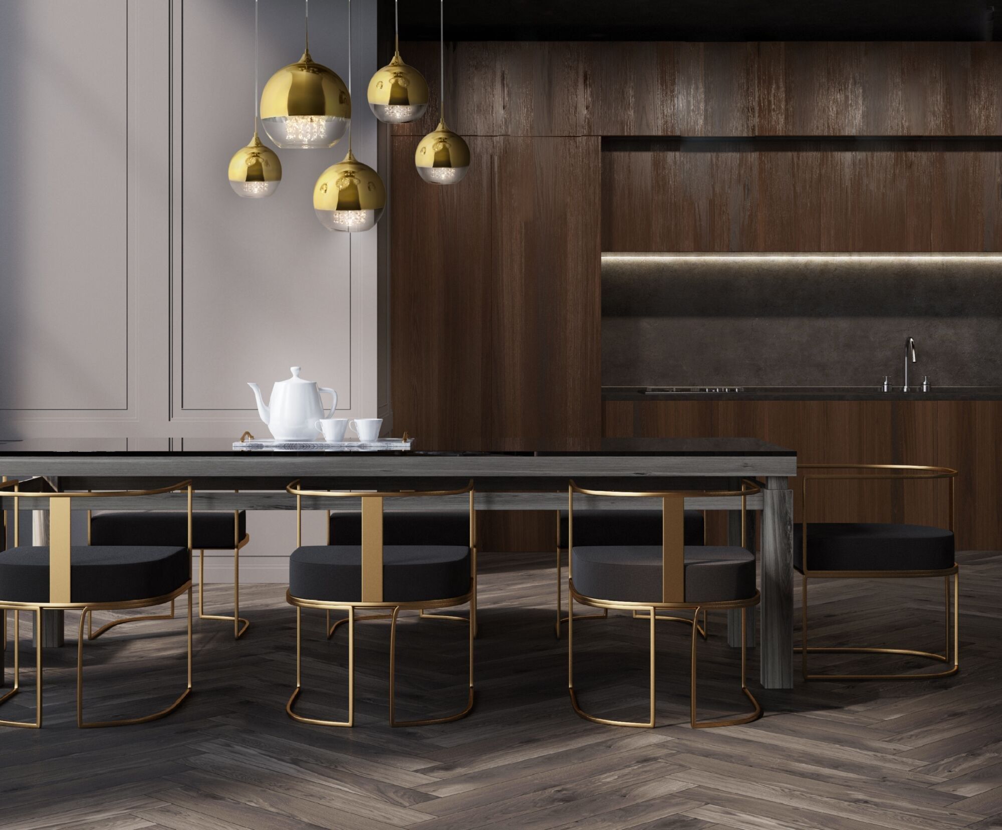 Металлический подвесной светильник с кристаллами Maytoni ARCH-00103485 - Вид №4