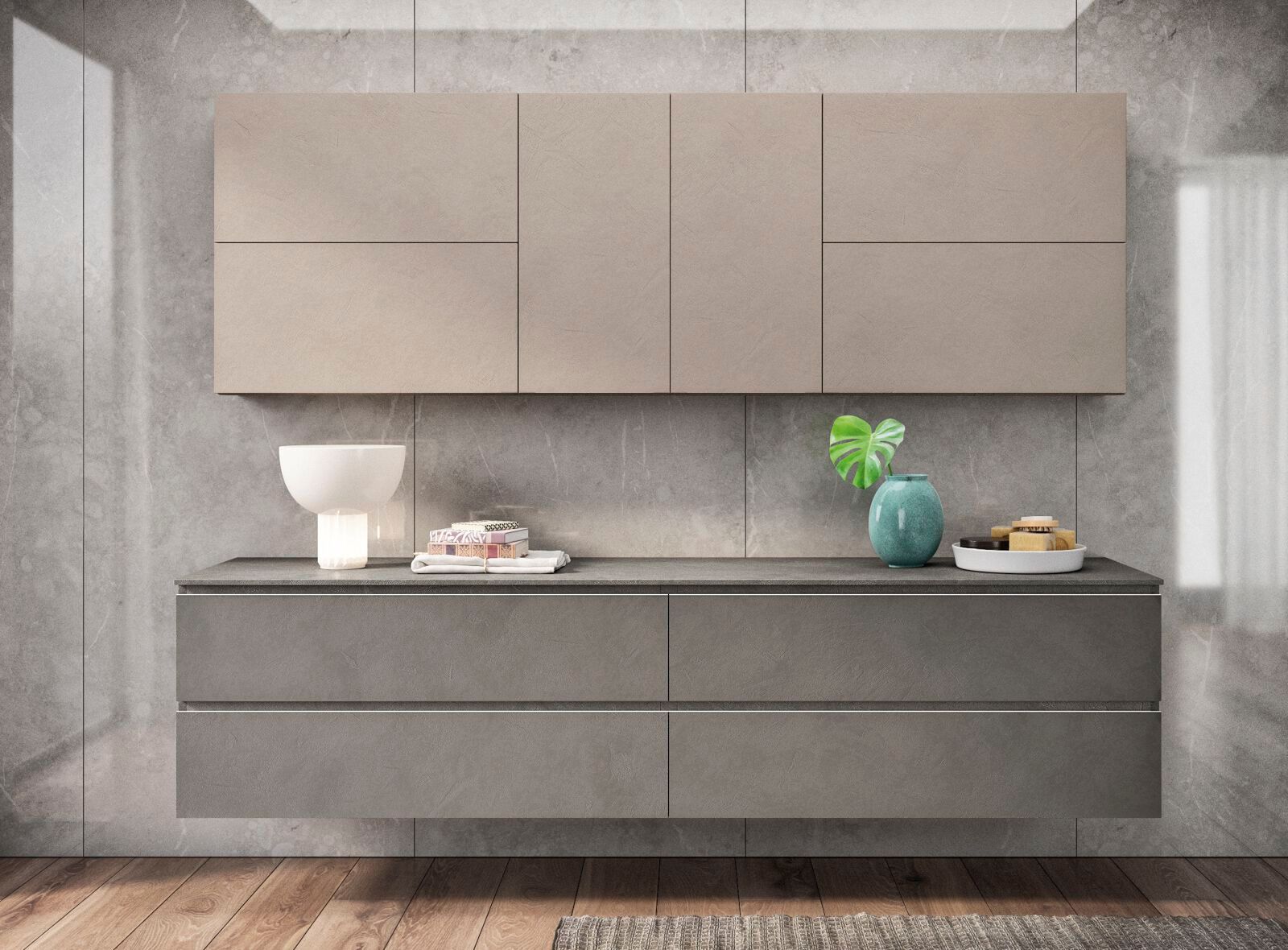 Подвесной шкаф для умывальника со встроенной раковиной Gruppo Geromin Change ARCH-00132982