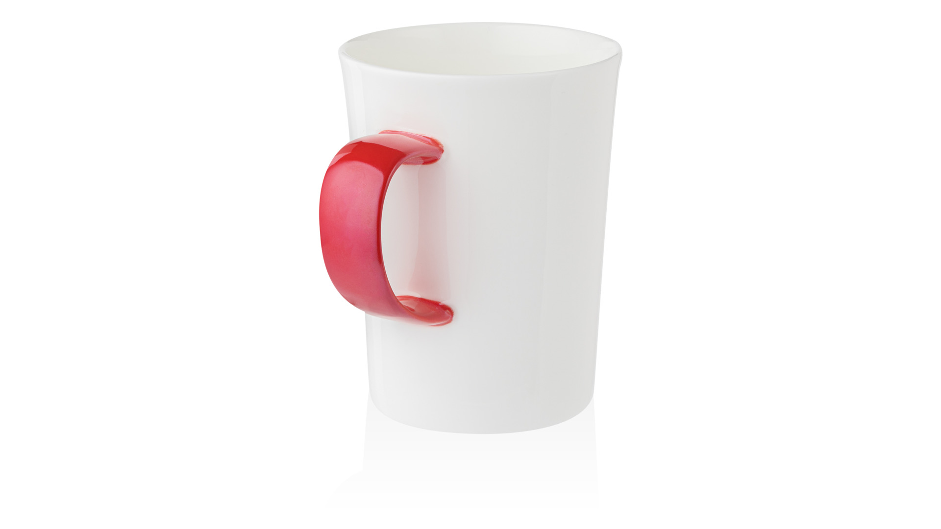10658035 Mix&Match Кружка Mix&Match Синергия 450мл, фарфор (красная ручка) Фарфор костяной  - Вид №1