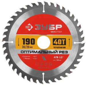 Диск пильный ЗУБР Оптимальный рез 36912-190-30-40_z01 9173784