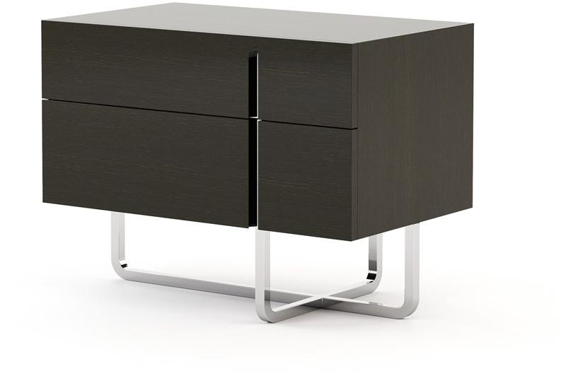 Stylish Club Прямоугольная тумбочка из нержавеющей стали и дерева с ящиками His Scf.hi16 - Вид №1