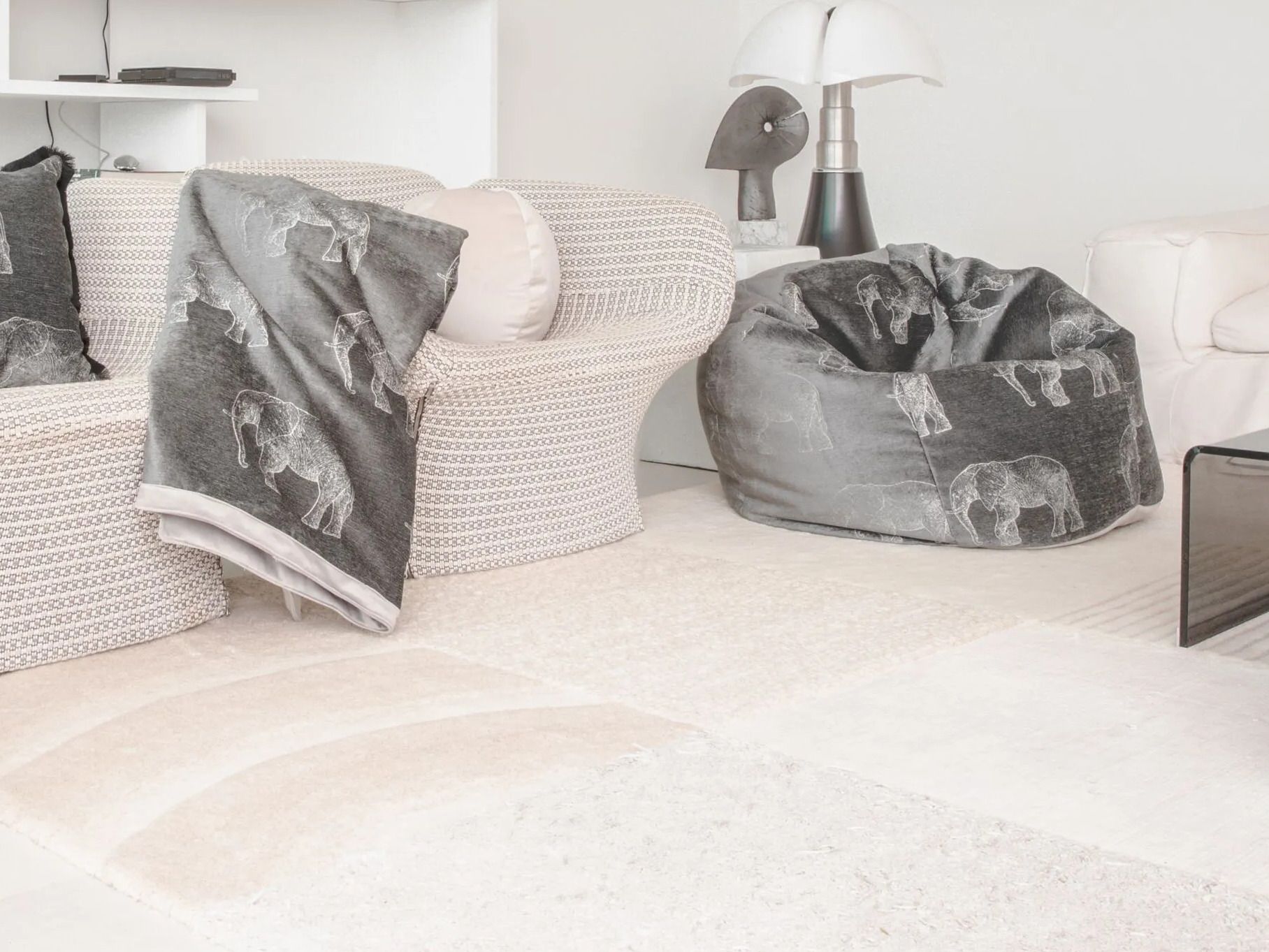 Бархатная вышитая вручную плед MX HOME Саванны ARCH-00100436 - Вид №8