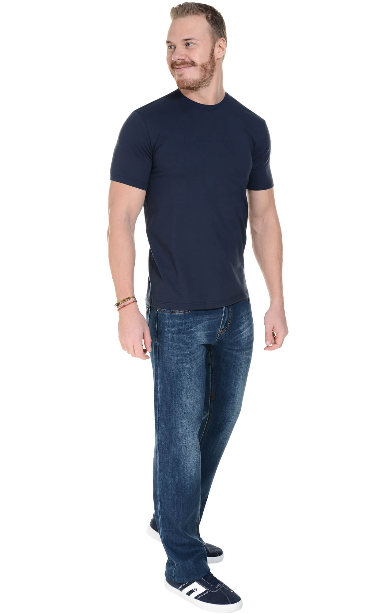 62079 Футболка мужская темно-синяя LUXE  Одежда для официантов  размер M  - Вид №5