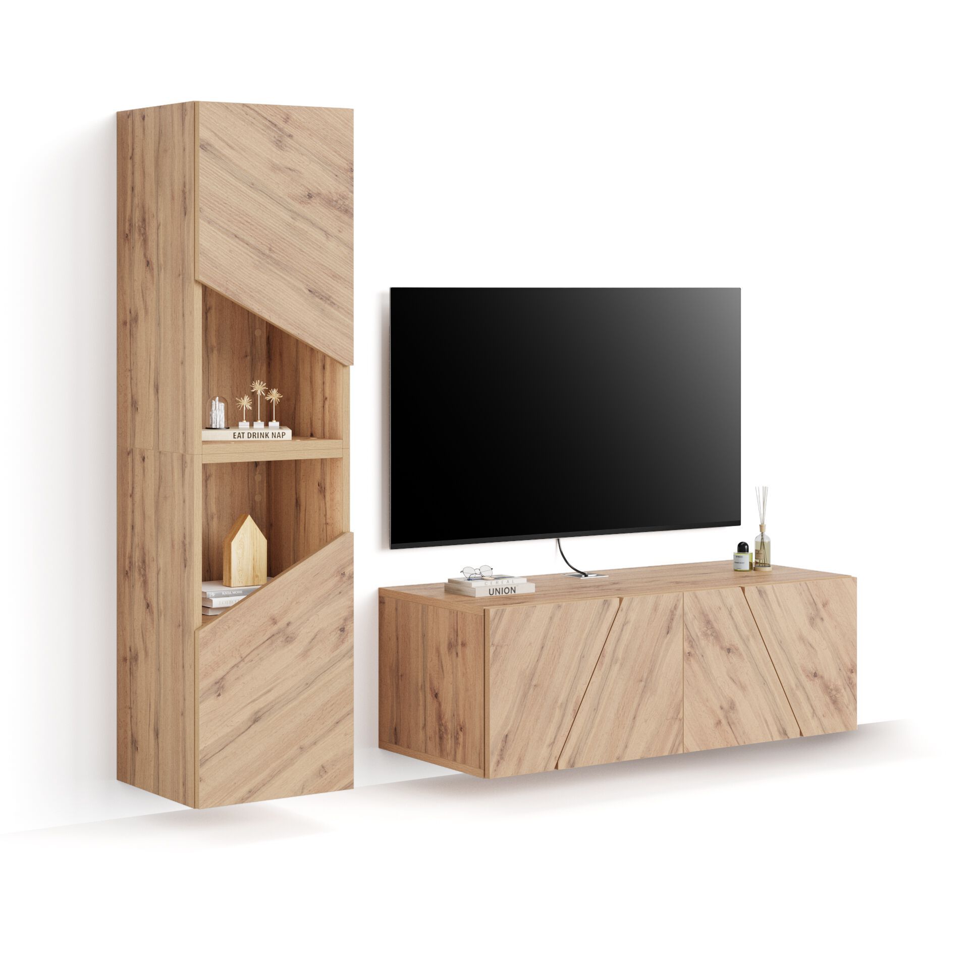 Модульная стена установила оборудованную стену в меламинированном Mobili Fiver EMMA ARCH-00091039 - Вид №78