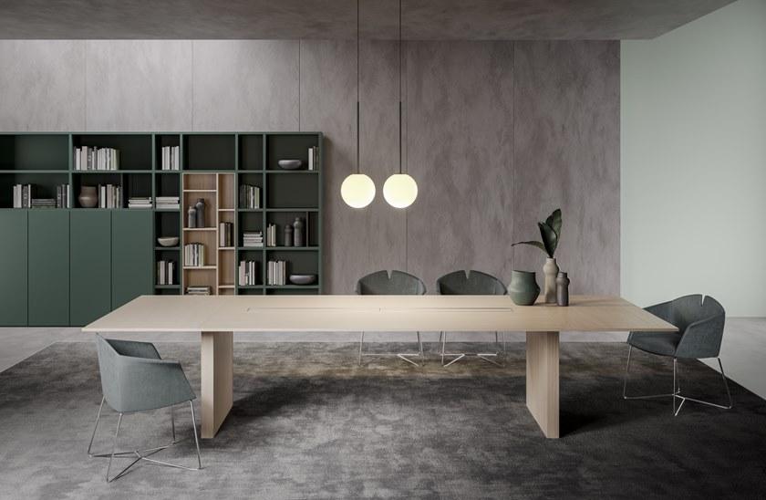 PROF Прямоугольный стол для совещаний с системой управления кабелями Slim sun-id-1395706 - Вид №21