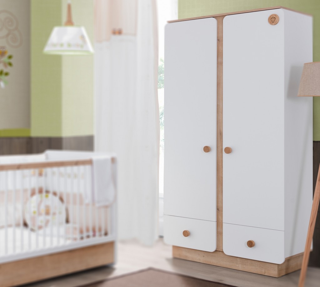 Шкаф белый двухдверный с ящиками Natura Baby CILEK NATURA BABY 00-3832147 Белый Santreyd  - Вид №4