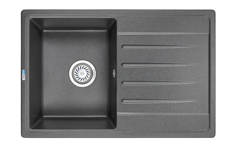 7602, ГРАФИТ, кухонная мойка, СтандАРТ кварц GRANULA Standart 7602-ST66 - Вид №1