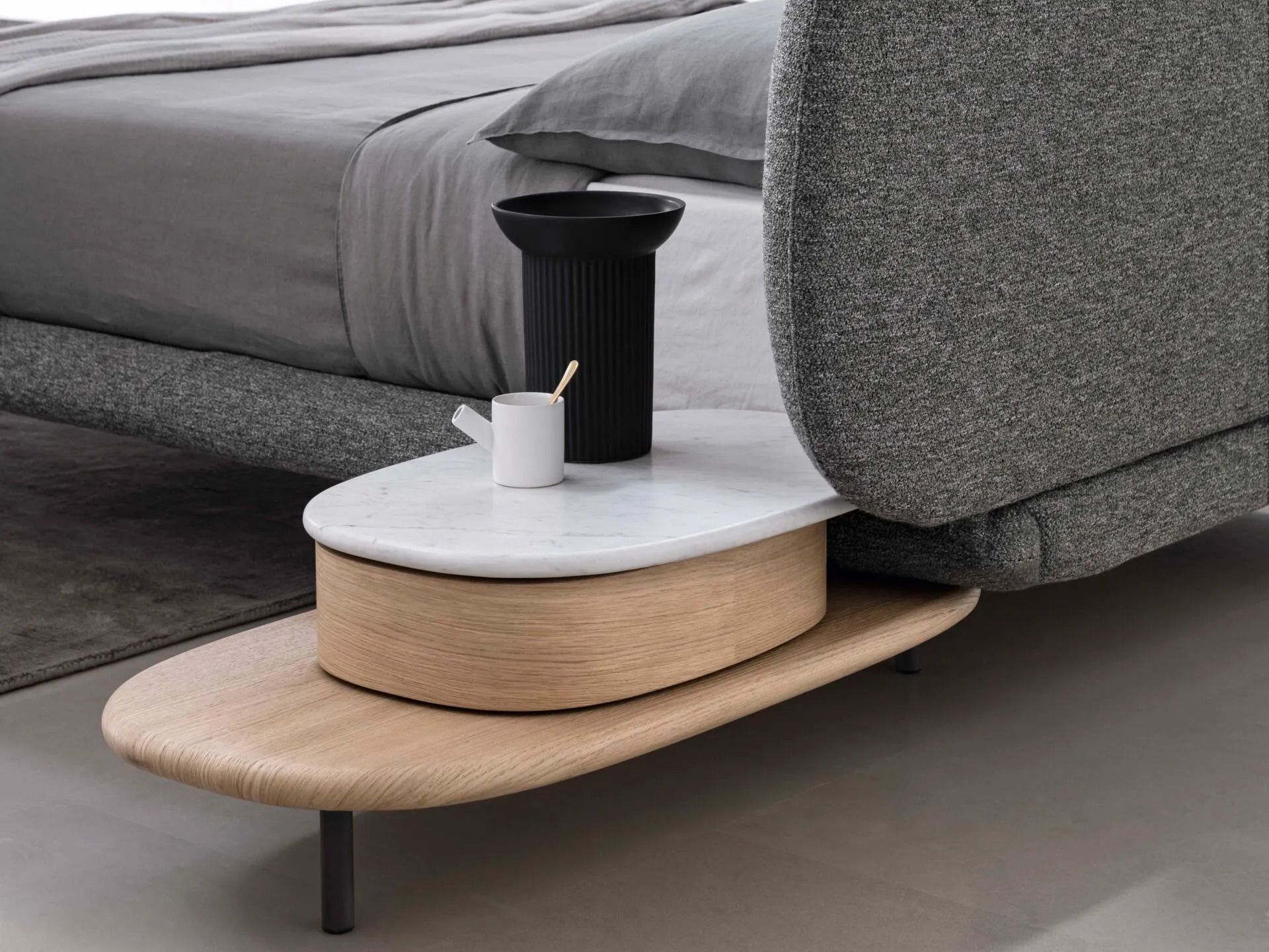 Мягкая кровать из ткани с мягким изголовьем Alf DaFrè Neyõ ARCH-00100012 - Вид №6