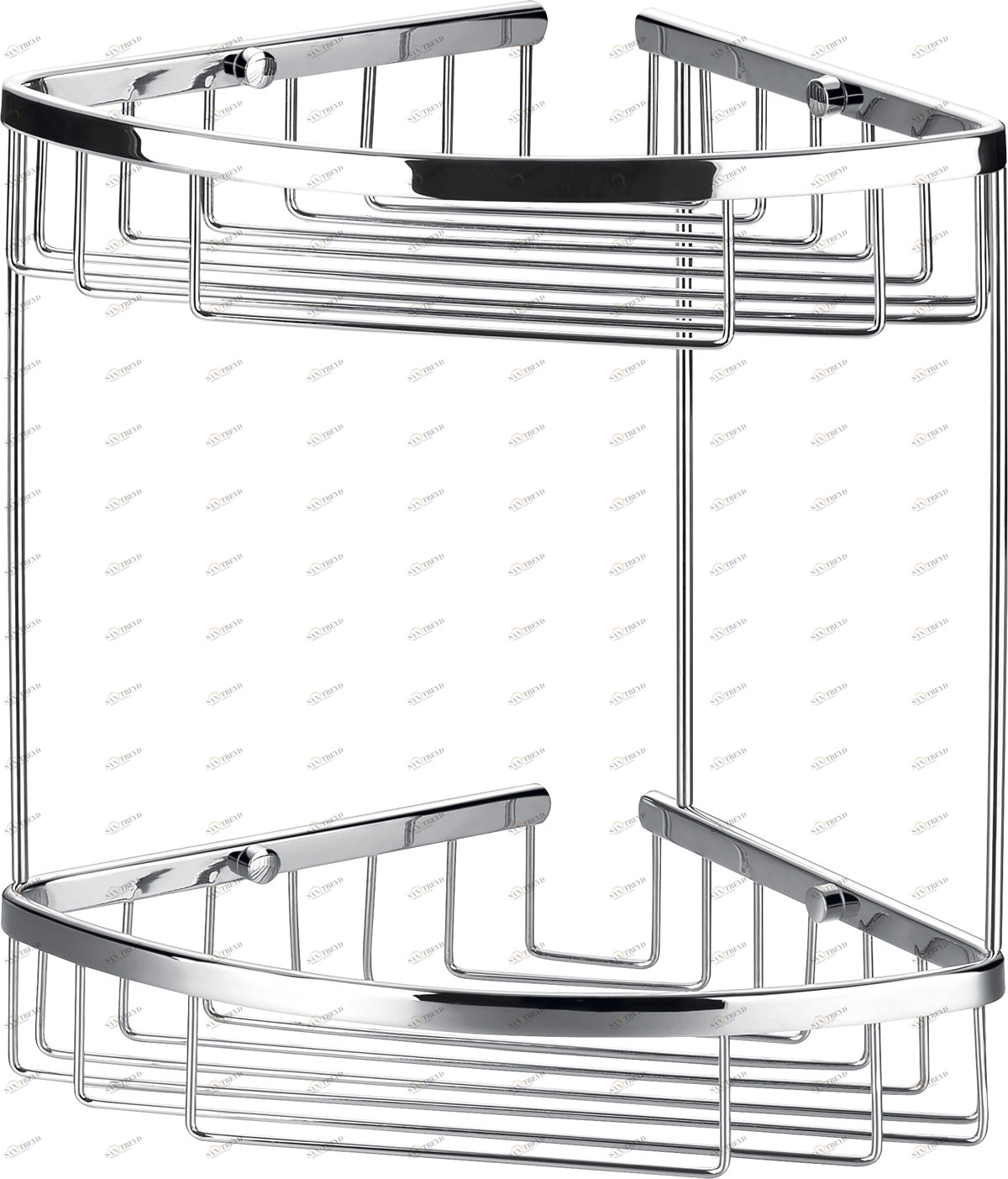 Полка угловая 2-ярусная, 205x205x410 мм ART&MAX AM-G-8961-Cr 