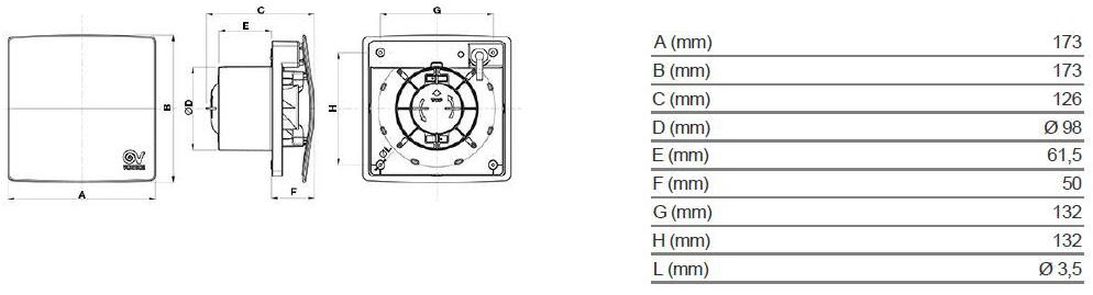 Vortice Настенный осевой центробежный вентилятор Punto evo flexo 11313 - Вид №4