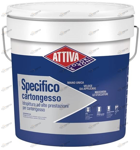 ATTIVA Высокоэффективная краска на водной основе для гипсокартона Smalti e pitture sun-id-1498200