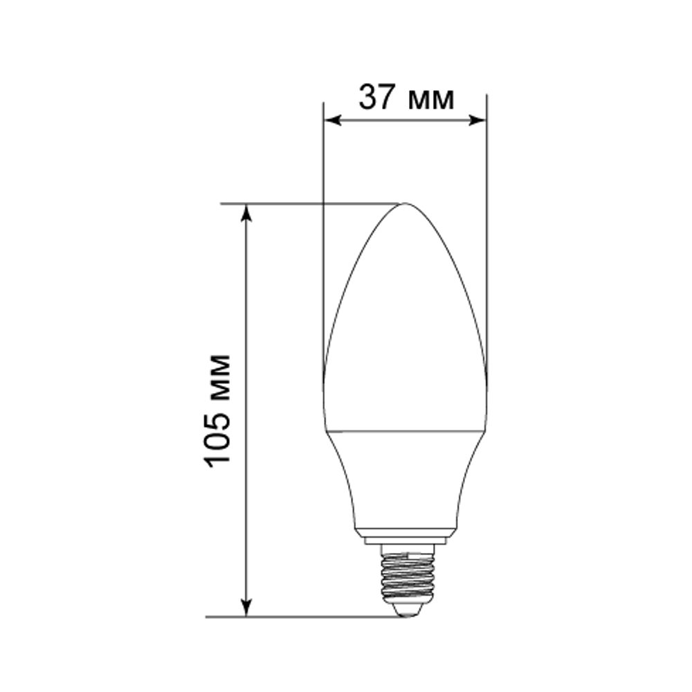 Лампа светодиодная Bellight E14 220-240 В 7 Вт свеча матовая 600 лм теплый белый свет 88297883 STLM-2094098  - Вид №5