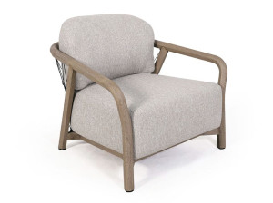 Тканевое садовое кресло с подлокотниками