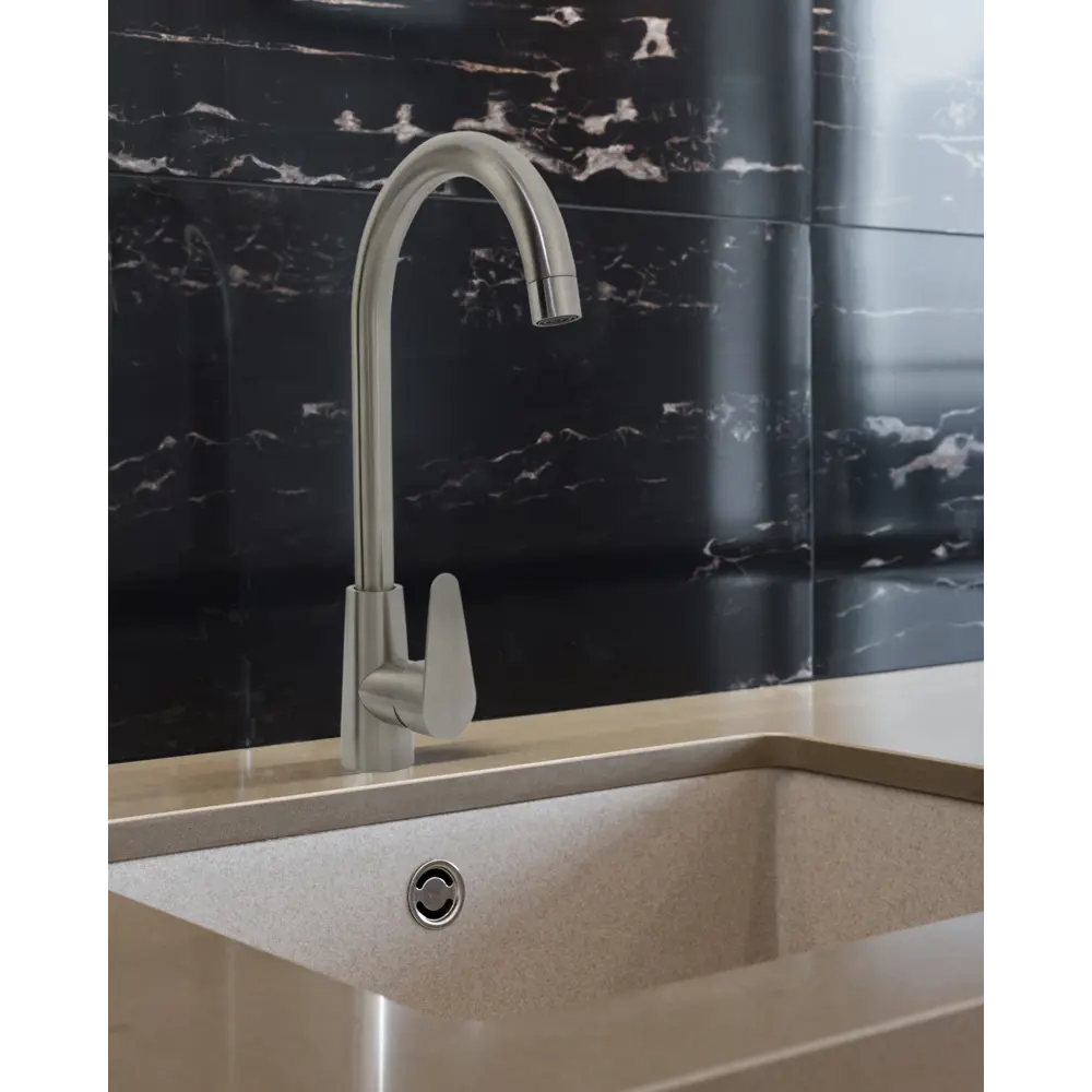 Кухонный смеситель Delinia с поворотным изливом и керамическим картриджем 89347740 Шира STLM-0872431 - Вид №5