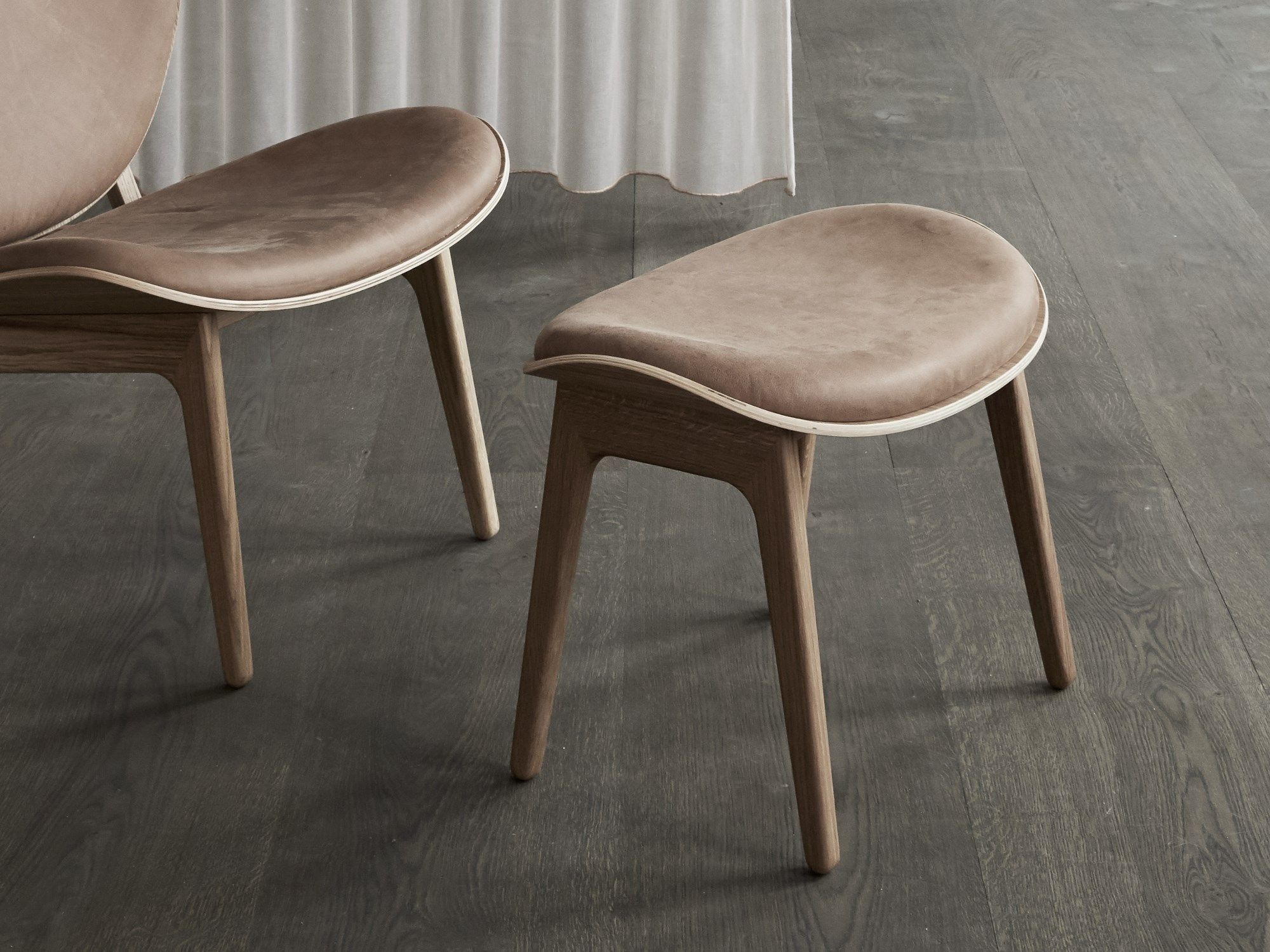 Подставка для ног из дуба и ткани NORR11 Elephant ARCH-00105451 - Вид №2