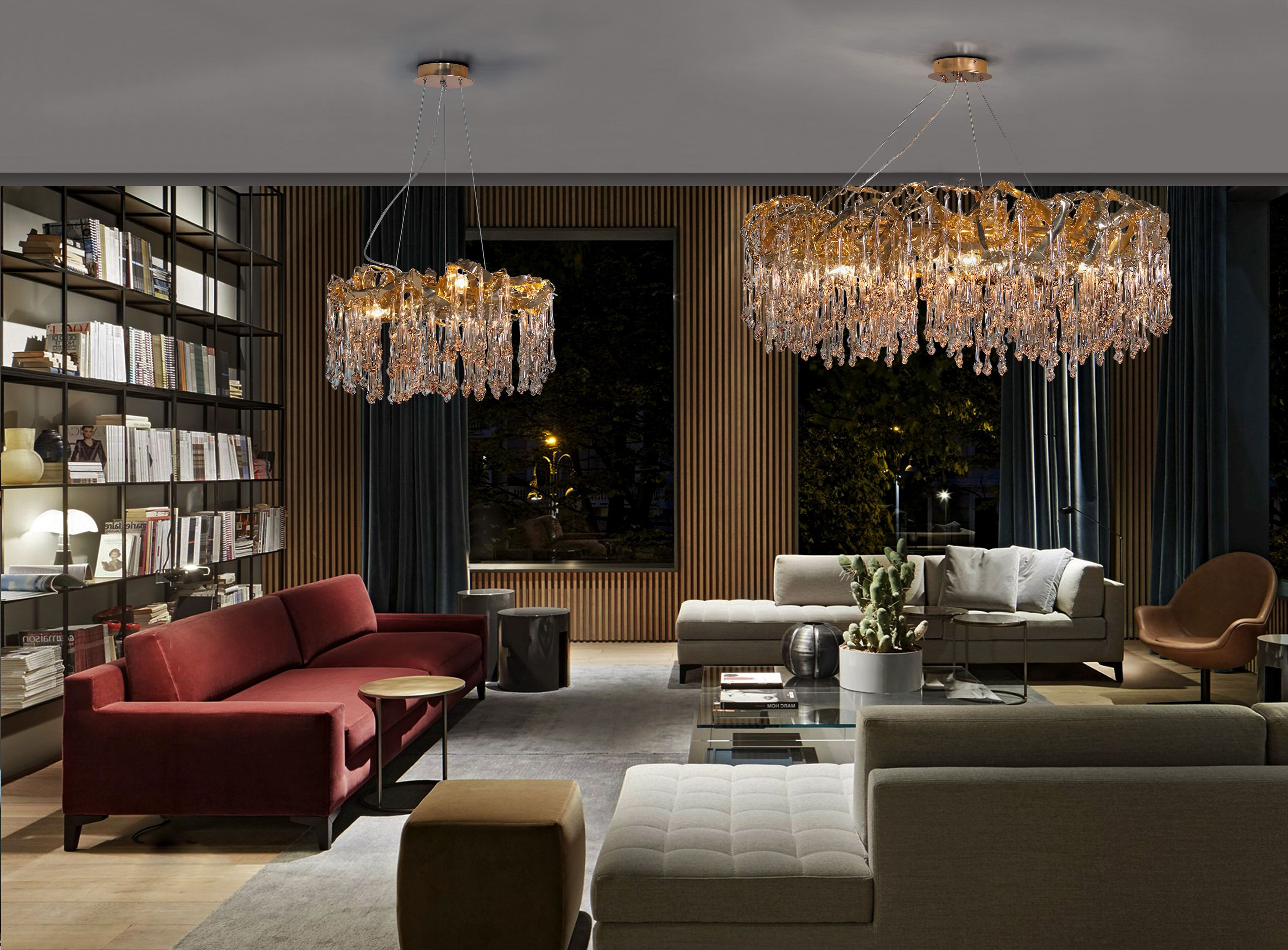 Алюминиевый и стеклянный подвесной светильник K-Lighting Sculpture ARCH-00049840 - Вид №2