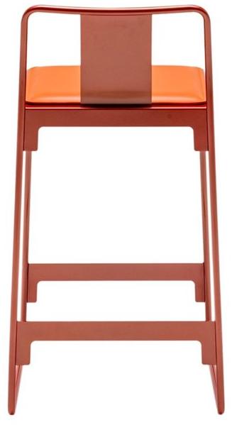Driade Высокий табурет из стали с порошковым покрытием со спинкой Mingx sun-id-1433956 - Вид №1