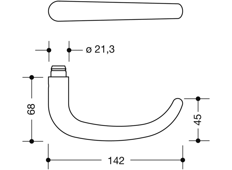 170XAH02.330 Модель свободного занятого множества 173x HEWI Beschläge für Innentüren  - Вид №1