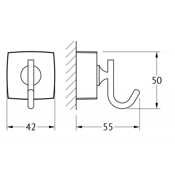 Крючок одинарный FBS (Чехия) ESP 001 sun-id-561624 - Вид №1