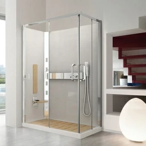 Душевая кабина NEXIS 1 A120x80 HYDRO Novellini NEXIS цвета ясень, с высоким душевым поддоном